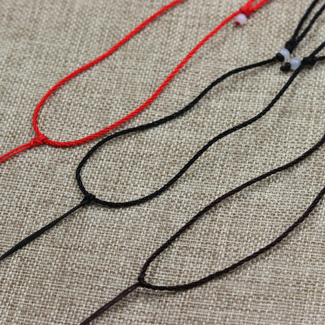 20pcs Adjustable Necklace Cord Holder Wax Red Black Coffee Rope DIY  Necklace Jade Hanging Neck Rope